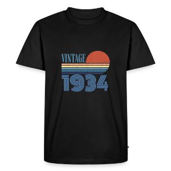 vintage 1934 - T-shirt Premium bio Homme - noir - Devant - Nico (187cm)