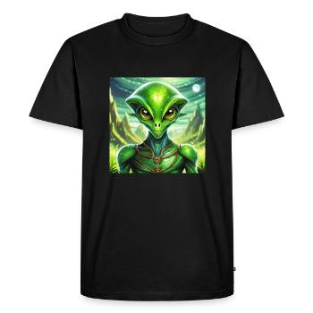 Firefly Lunar Green Alien Character - Men's Premium Organic T-Shirt - black - Front - Nico (187cm)