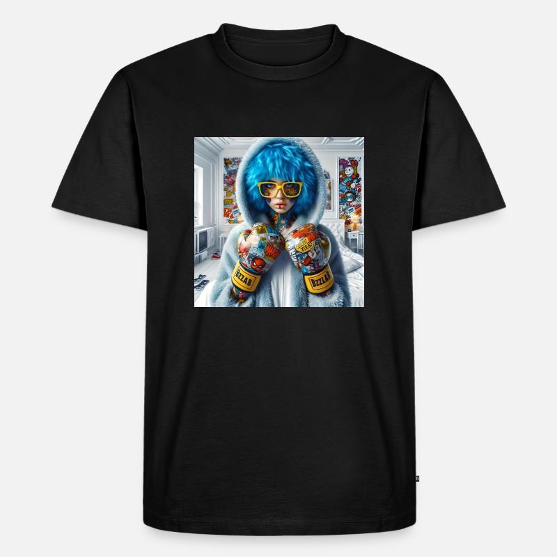 Pop Comic Boxing - Männer Premium Bio T-Shirt - Schwarz