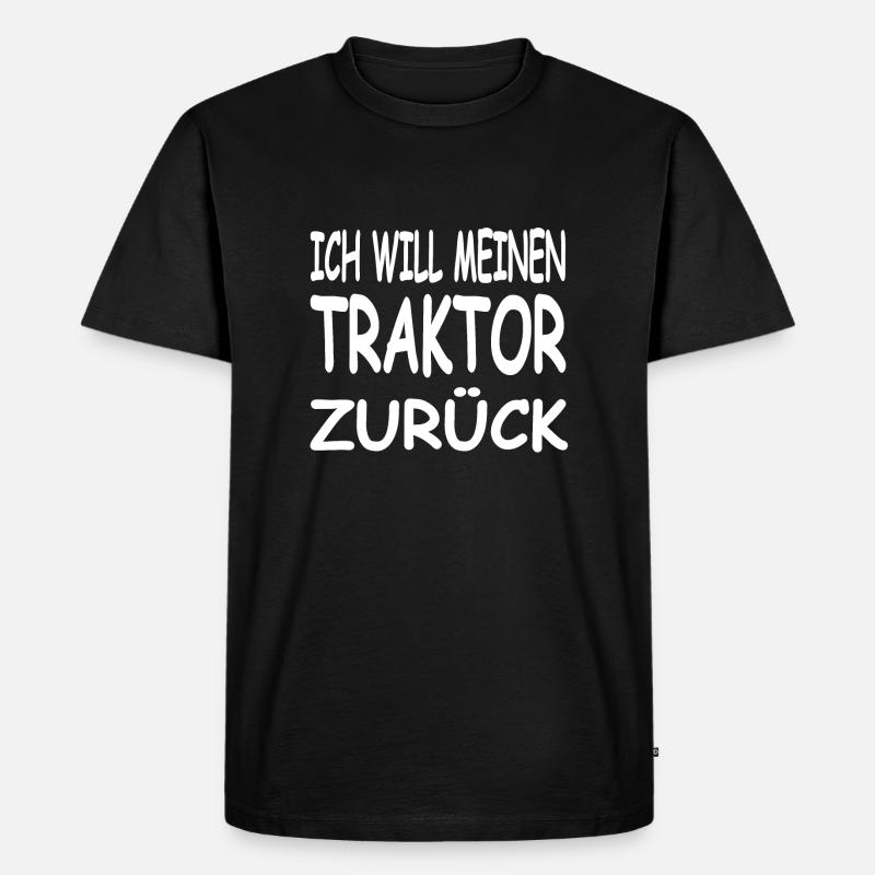 Traktor - Männer Premium Bio T-Shirt - Schwarz