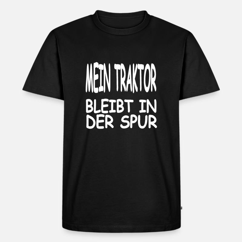 Traktor - Männer Premium Bio T-Shirt - Schwarz