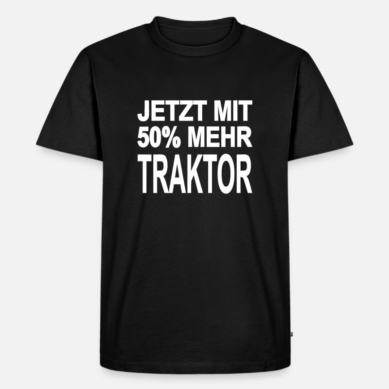Traktor - Männer Premium Bio T-Shirt - Schwarz