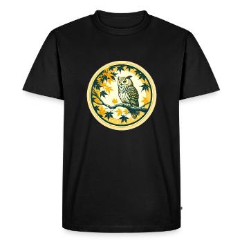 Art de la chouette - T-shirt Premium bio Homme - noir - Devant - Nico (187cm)