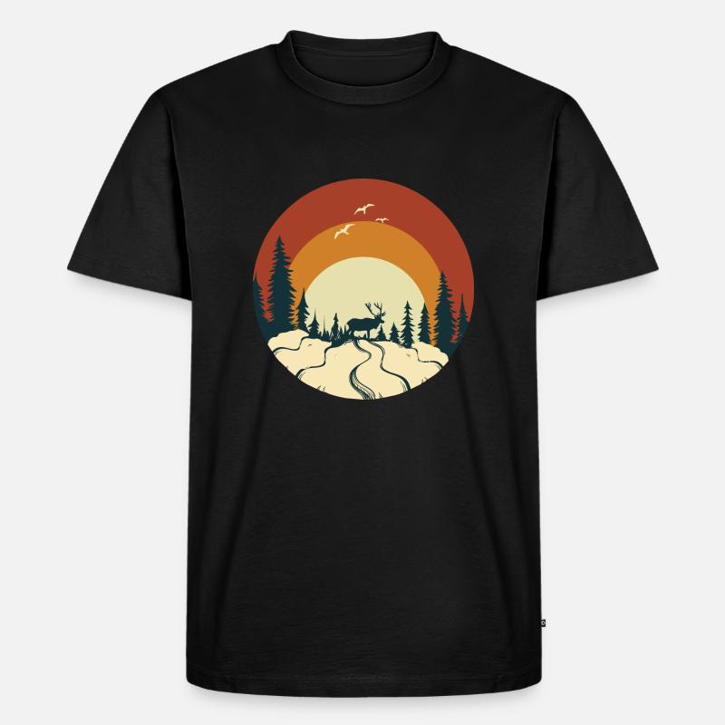 Wunderbare Natur - Männer Premium Bio T-Shirt - Schwarz