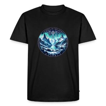 Mystical Runes of the North - Men's Premium Organic T-Shirt - black - Front - Nico (187cm)