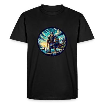 Viking nordique en mer - T-shirt Premium bio Homme - noir - Devant - Nico (187cm)