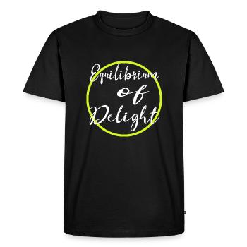 geek trouver l’équilibre anniversaire équilibre dans le chaos - T-shirt Premium bio Homme - noir - Devant - Nico (187cm)