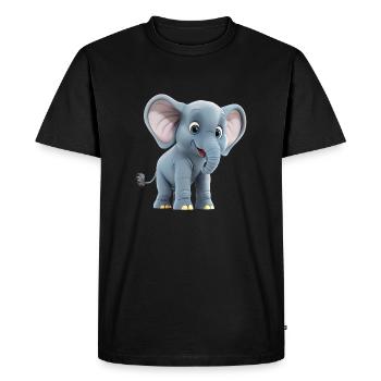 Being thick-skinned like an elephant protects - Men's Premium Organic T-Shirt - black - Front - Nico (187cm)