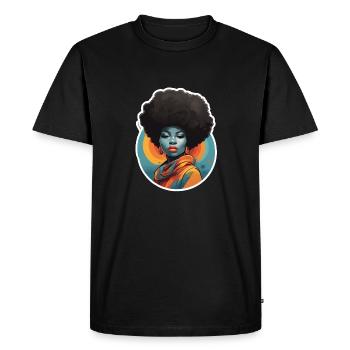 Africain - T-shirt Premium bio Homme - noir - Devant - Nico (187cm)
