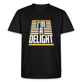 Funny I'm A Delight Sarcastic Delightful Humor Fun - Men's Premium Organic T-Shirt - black - Front - Nico (187cm)
