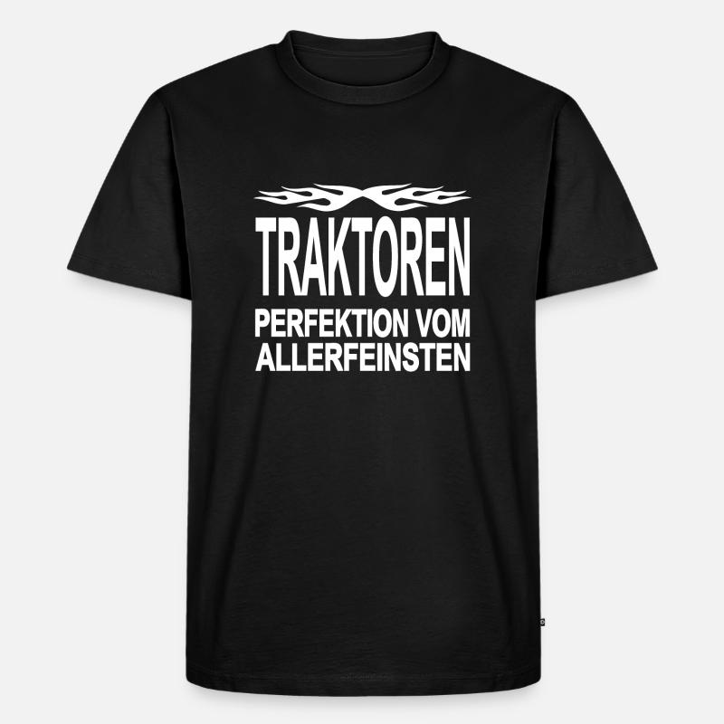Traktor - Männer Premium Bio T-Shirt - Schwarz