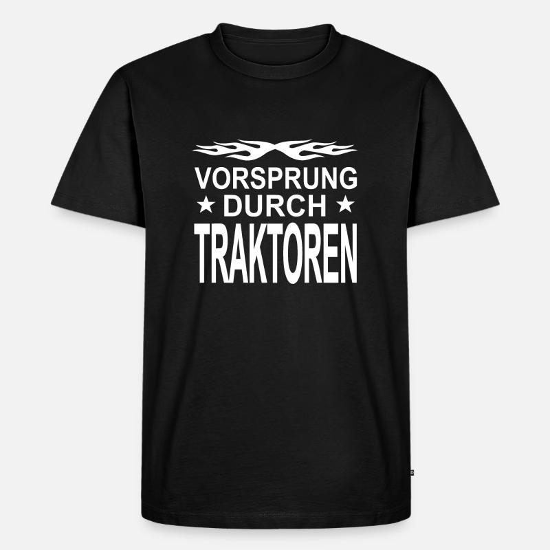 Traktor - Männer Premium Bio T-Shirt - Schwarz
