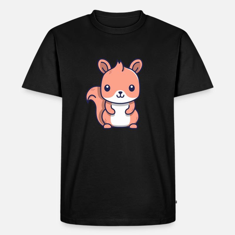 Eichhörnchen - Männer Premium Bio T-Shirt - Schwarz