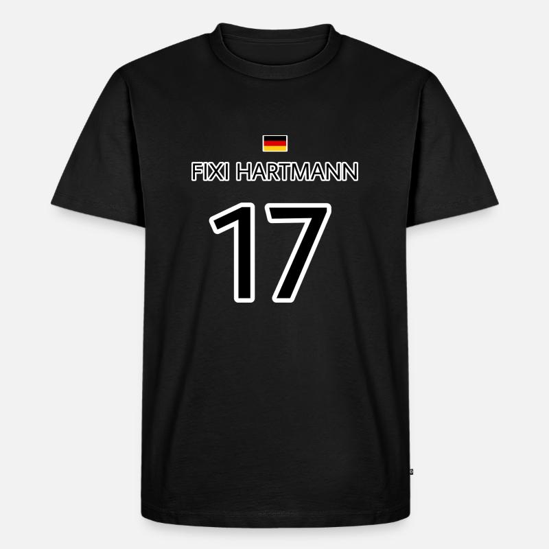 Nummer 17 - Männer Premium Bio T-Shirt - Schwarz