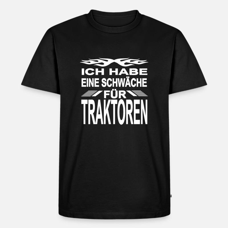Traktor - Männer Premium Bio T-Shirt - Schwarz