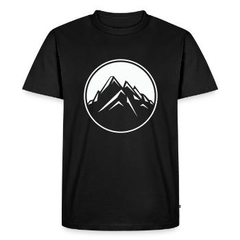 montagnes - T-shirt Premium bio Homme - noir - Devant - Nico (187cm)