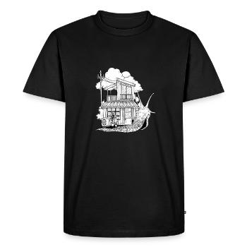 Escargots - T-shirt Premium bio Homme - noir - Devant - Nico (187cm)