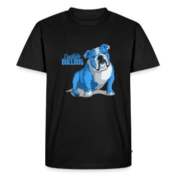 Dog Bulldog Animals Puppy Cute Dog Watercolor Art - Men's Premium Organic T-Shirt - black - Front - Nico (187cm)