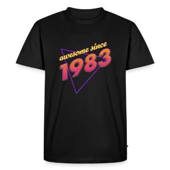 Rétro - Awesome since 1983 - T-shirt Premium bio Homme - noir - Devant - Nico (187cm)