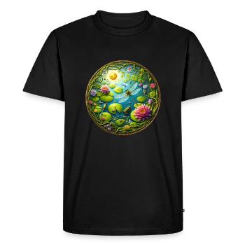 La vie du lac - T-shirt Premium bio Homme - noir - Devant - Nico (187cm)