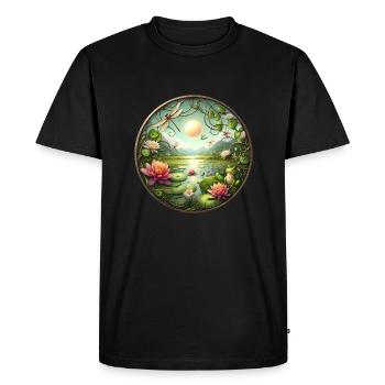 Lac des rêves - T-shirt Premium bio Homme - noir - Devant - Nico (187cm)