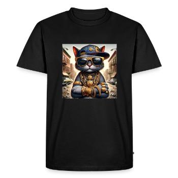 Gato Loco RapCat RapperCat Rapping Cat Klunker - T-shirt Premium bio Homme - noir - Devant - Nico (187cm)