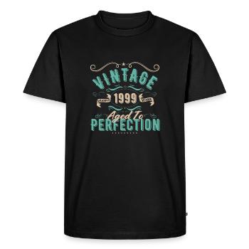 Vintage 1999 - 1999 Birthday Gift - Men's Premium Organic T-Shirt - black - Front - Nico (187cm)