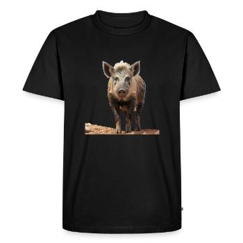 Iberico pork is a real treat - Men's Premium Organic T-Shirt - black - Front - Nico (187cm)