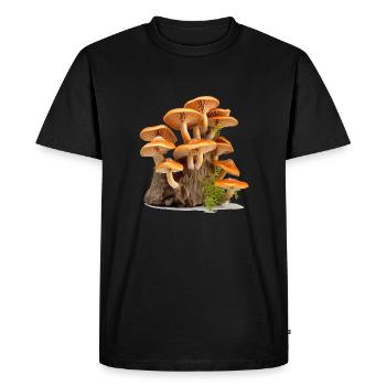 La cueillette des champignons a une longue tradition - T-shirt Premium bio Homme - noir - Devant - Nico (187cm)