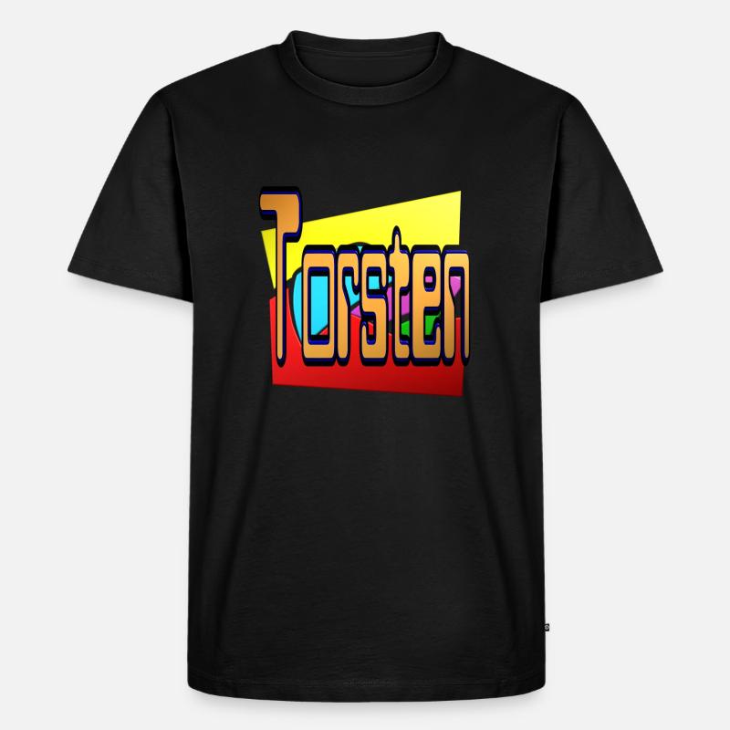 torsten2 - Männer Premium Bio T-Shirt - Schwarz