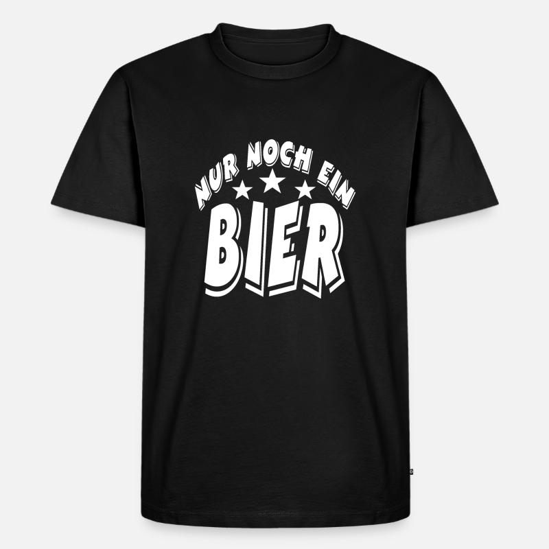 Bier - Männer Premium Bio T-Shirt - Schwarz