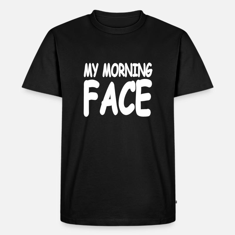 Gesicht - Männer Premium Bio T-Shirt - Schwarz