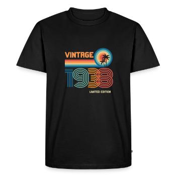 Vintage 1938 limited edition - Men's Premium Organic T-Shirt - black - Front - Nico (187cm)