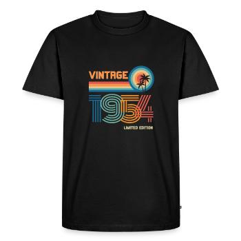 Vintage 1954 limited edition - T-shirt Premium bio Homme - noir - Devant - Nico (187cm)