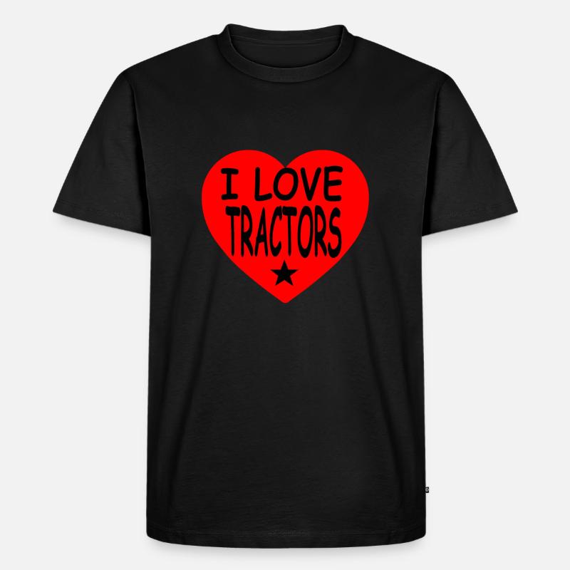 Traktor - Männer Premium Bio T-Shirt - Schwarz