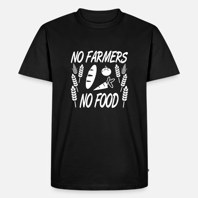 Bauer - Männer Premium Bio T-Shirt - Schwarz