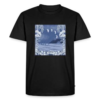Kiteboarder on the water - Men's Premium Organic T-Shirt - black - Front - Nico (187cm)