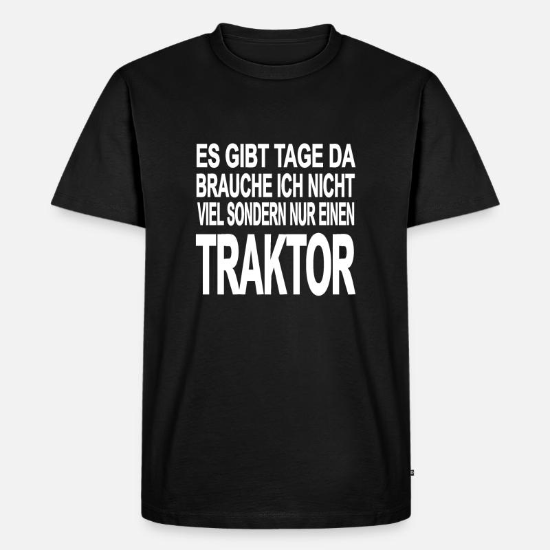 Traktor - Männer Premium Bio T-Shirt - Schwarz