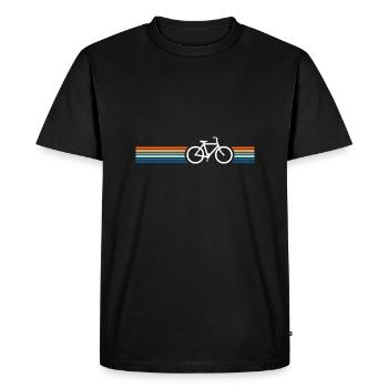 Vélo vintage rétro - T-shirt Premium bio Homme - noir - Devant - Nico (187cm)