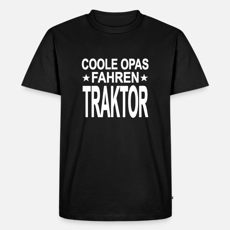 Traktor - Männer Premium Bio T-Shirt - Schwarz