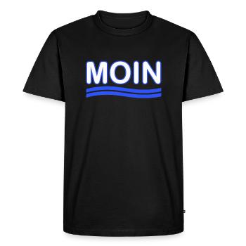 Bonjour - T-shirt Premium bio Homme - noir - Devant - Nico (187cm)