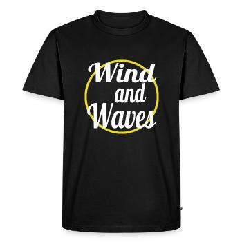spots de planche à voile plaisantant vivre librement - T-shirt Premium bio Homme - noir - Devant - Nico (187cm)