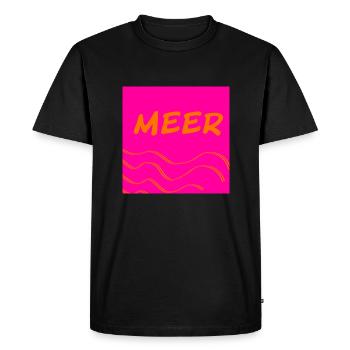 Mer - T-shirt Premium bio Homme - noir - Devant - Nico (187cm)