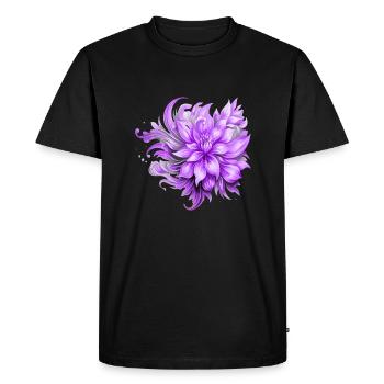 Flowers Hippie soul Groovy Summer time peace love - Men's Premium Organic T-Shirt - black - Front - Nico (187cm)