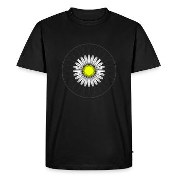 Daisy - Dark - Men's Premium Organic T-Shirt - black - Front - Nico (187cm)