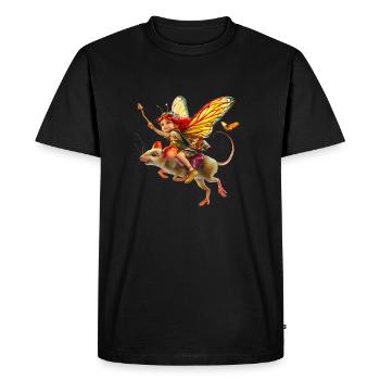 Promenades de fées sur la souris - T-shirt Premium bio Homme - noir - Devant - Nico (187cm)