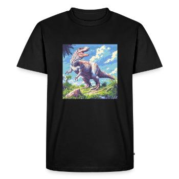 dinosaure - T-shirt Premium bio Homme - noir - Devant - Nico (187cm)