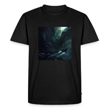 Espace sombre - T-shirt Premium bio Homme - noir - Devant - Nico (187cm)