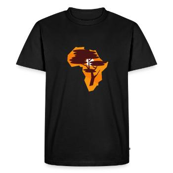 Afrique - T-shirt Premium bio Homme - noir - Devant - Nico (187cm)
