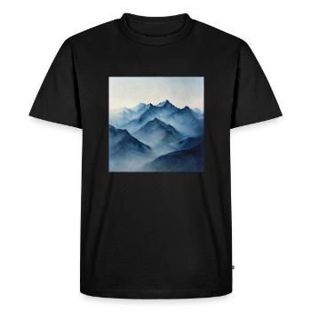 Poster Canvas Mountain 20 - Men's Premium Organic T-Shirt - black - Front - Nico (187cm)